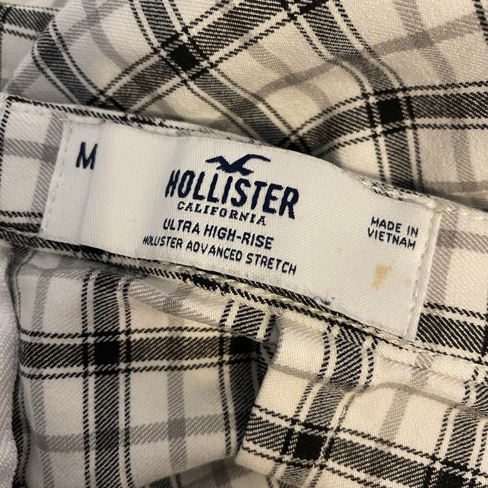 Hollister Women Junior Multicolor Stripe Plaid high Rise Mini Skirt Sz M Stretch - Picture 3 of 7